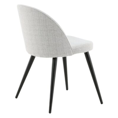 Velvet eetkamerstoel lichtgrijs set van 2 afbeelding 5