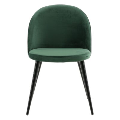 Velvet eetkamerstoelen zwart mosgroen afbeelding 1
