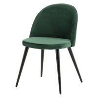 Velvet eetkamerstoelen zwart mosgroen afbeelding 2