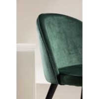 Velvet eetkamerstoelen zwart mosgroen afbeelding 7