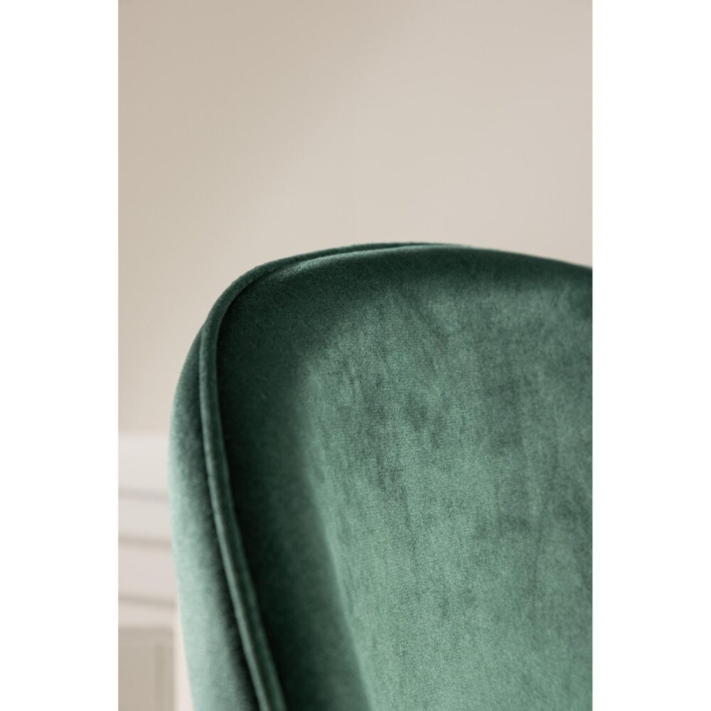 Velvet eetkamerstoelen zwart mosgroen afbeelding 8