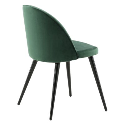 Velvet eetkamerstoelen zwart mosgroen afbeelding 5