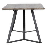 Grijze eetkamertafel met metalen poten afbeelding 4