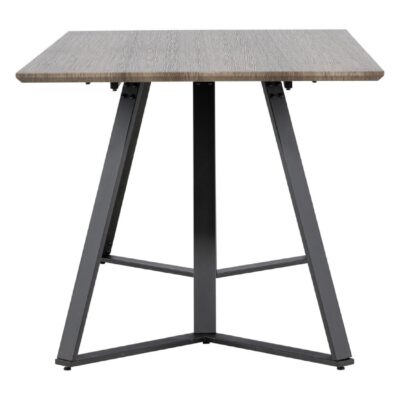 Grijze eetkamertafel met metalen poten afbeelding 4