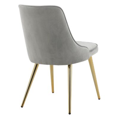 Velvet Deluxe Eetkamerstoelen Lichtgrijs afbeelding 4