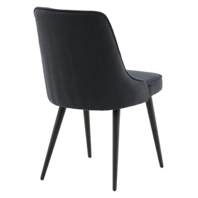 Velvet Deluxe Eetkamerstoelen Zwart afbeelding 4