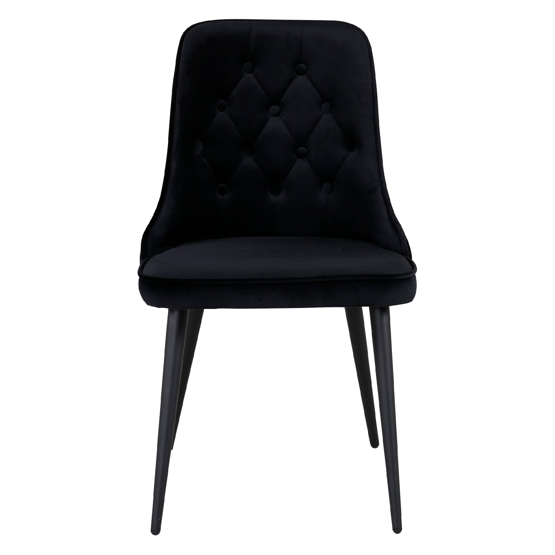 Velvet Deluxe Eetkamerstoelen Zwart afbeelding 1