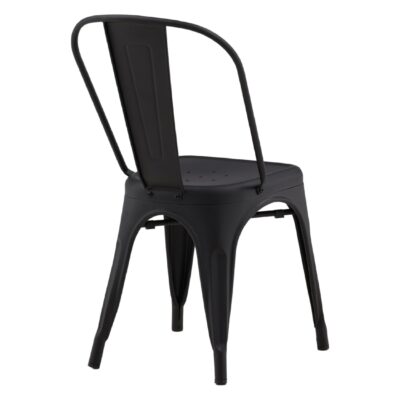 Nora Eetkamerstoel set van 4 mat zwart staal afbeelding 4