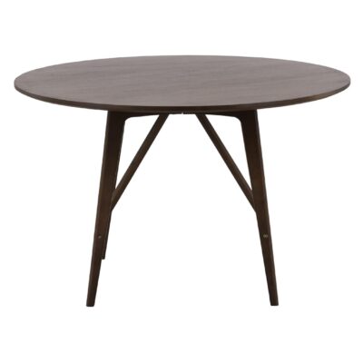 Ronde eettafel walnootkleurig modern afbeelding 1