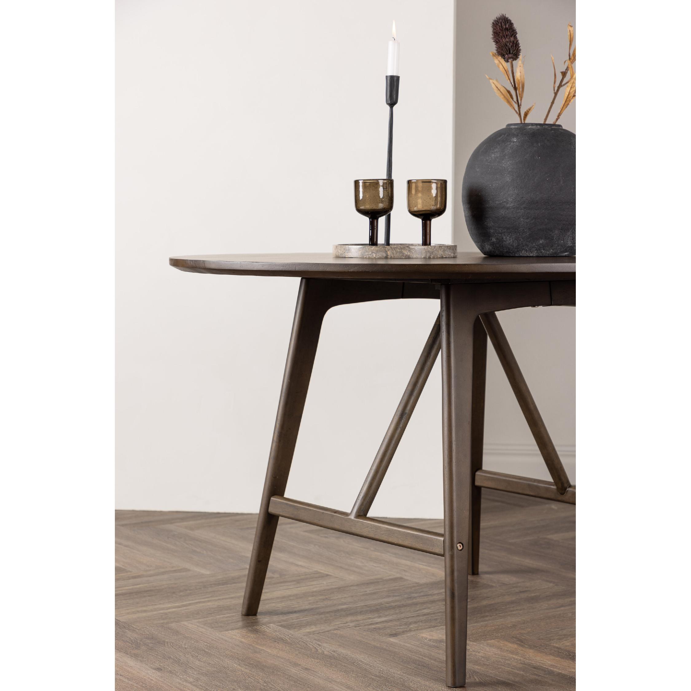 Ronde eettafel walnootkleurig modern afbeelding 16