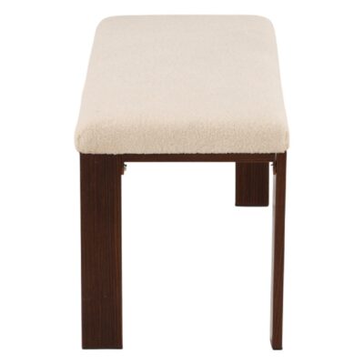 Halbank donker walnoot houtlook offwhite fleece afbeelding 10