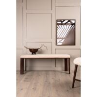 Halbank donker walnoot houtlook offwhite fleece afbeelding 13