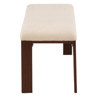 Halbank donker walnoot houtlook offwhite fleece afbeelding 4