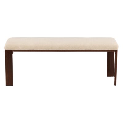 Halbank donker walnoot houtlook offwhite fleece afbeelding 7