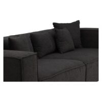 Luxe Scandinavische bank zwart bouclé afbeelding 7