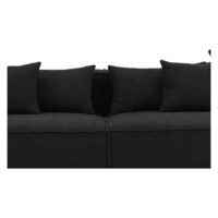 Luxe Scandinavische bank zwart bouclé afbeelding 8