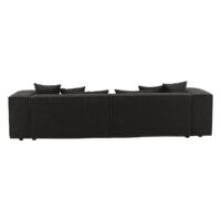 Luxe Scandinavische bank zwart bouclé afbeelding 4