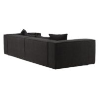 Luxe Scandinavische bank zwart bouclé afbeelding 5