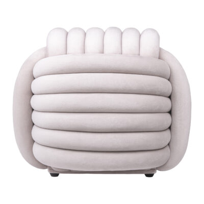 geknoopte beige poef, geknoopte poef, poef, knoopontwerp, poef beige, vierkante poef, beige poef, poefje, poef vierkant,