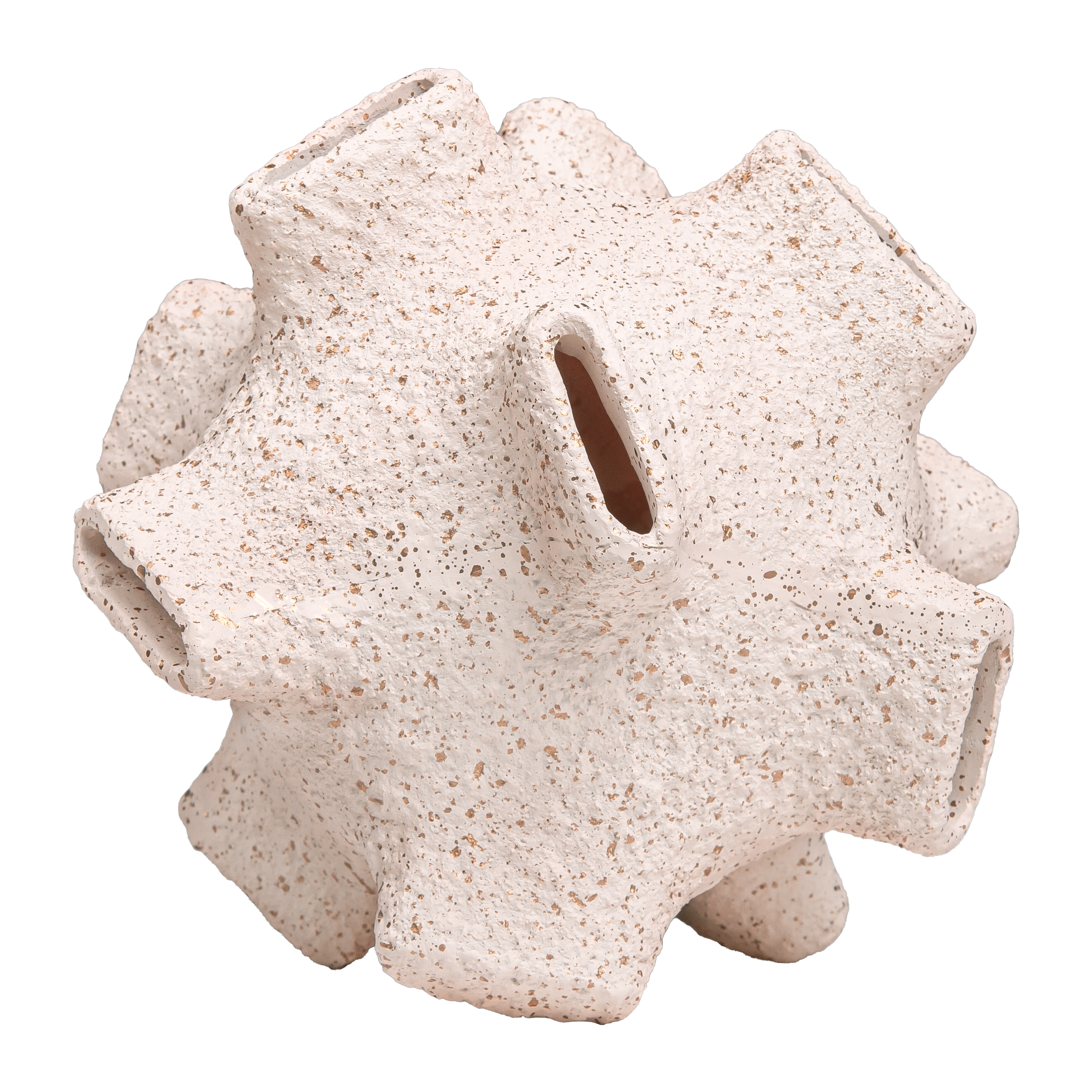 QUVIO Beige ornament - Decoratief object - Keramiek - Beige