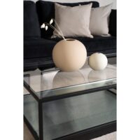 Salontafel zwart metaal glas afbeelding 12
