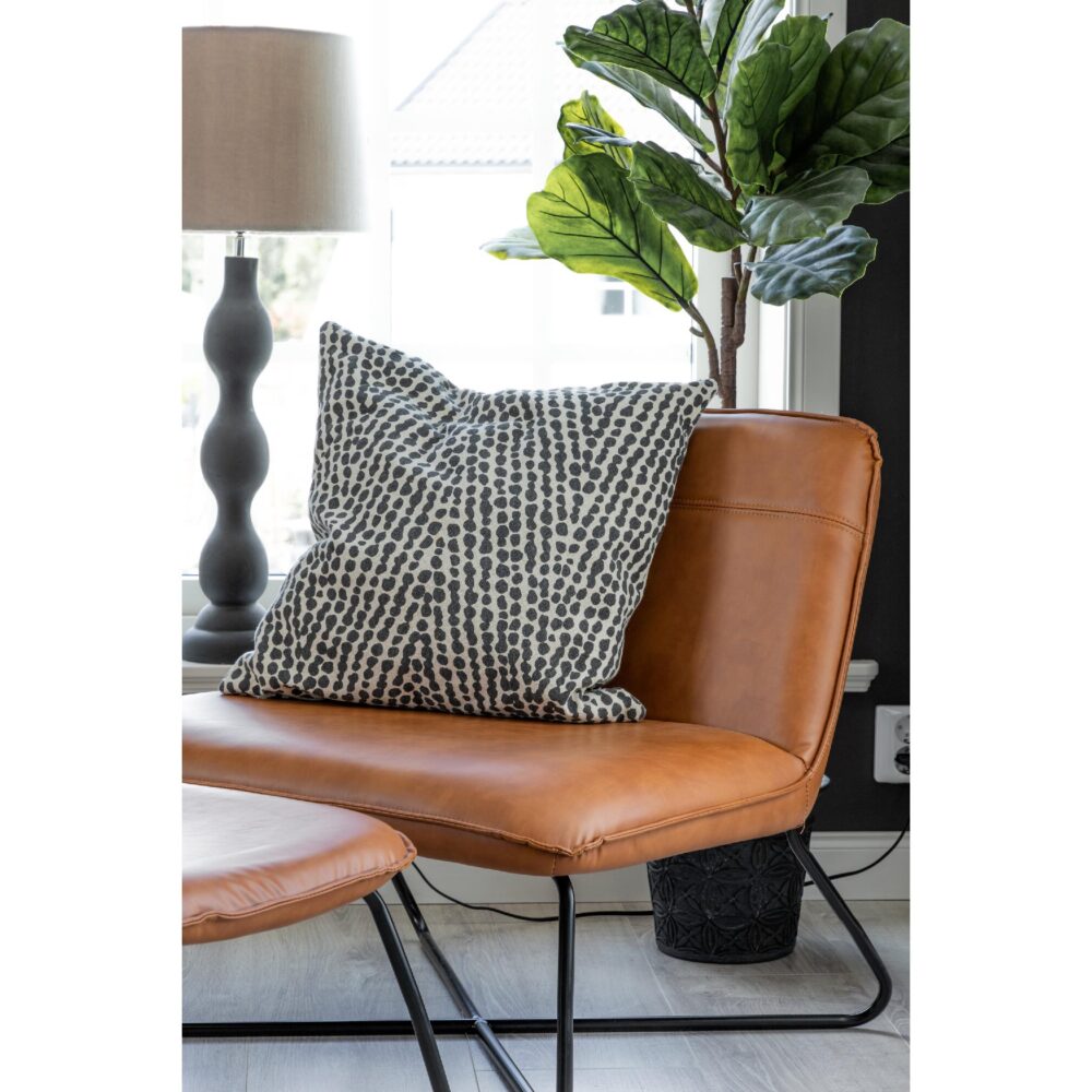 Fauteuil Lars Bruin PU Leer afbeelding 7
