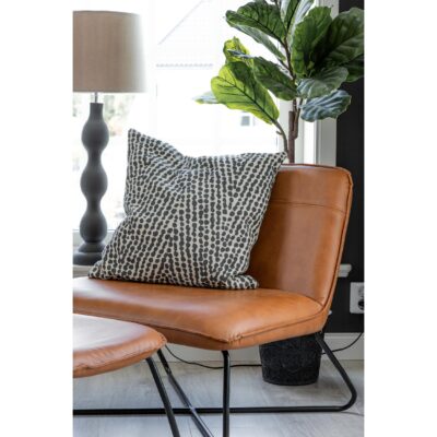 Fauteuil Lars Bruin PU Leer afbeelding 7