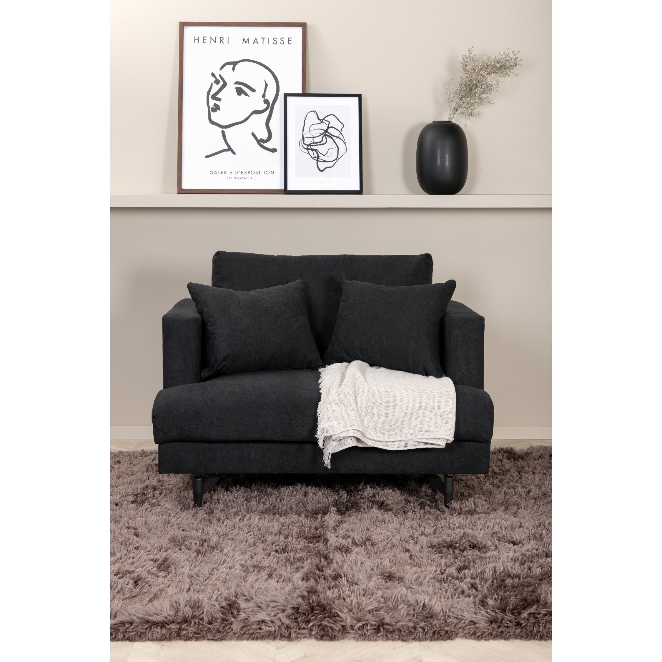 Zwarte Fauteuil Stijlvol afbeelding 11