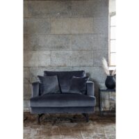 Scandinavische fauteuil donkergrijs fluweel afbeelding 6