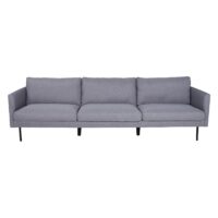 Scandinavische 3-zitsbank grijze stof afbeelding 1