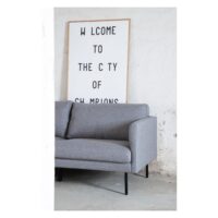 Scandinavische 3-zitsbank grijze stof afbeelding 9