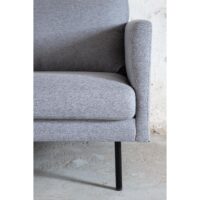 Scandinavische 3-zitsbank grijze stof afbeelding 12