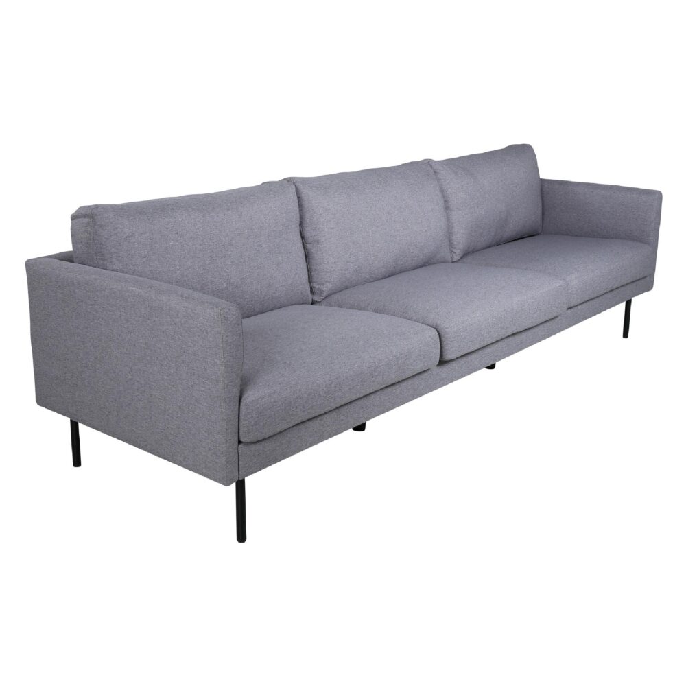 Scandinavische 3-zitsbank grijze stof afbeelding 2