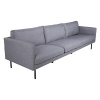 Scandinavische 3-zitsbank grijze stof afbeelding 2