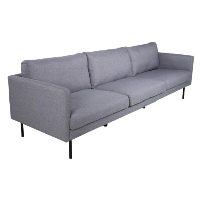 Scandinavische 3-zitsbank grijze stof afbeelding 2