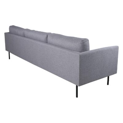 Scandinavische 3-zitsbank grijze stof afbeelding 4