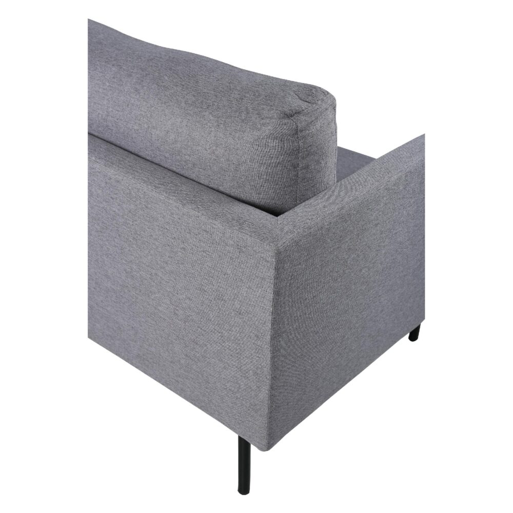 Scandinavische 3-zitsbank grijze stof afbeelding 5