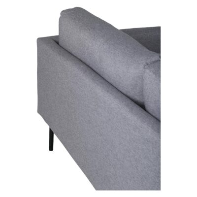 Scandinavische 3-zitsbank grijze stof afbeelding 6