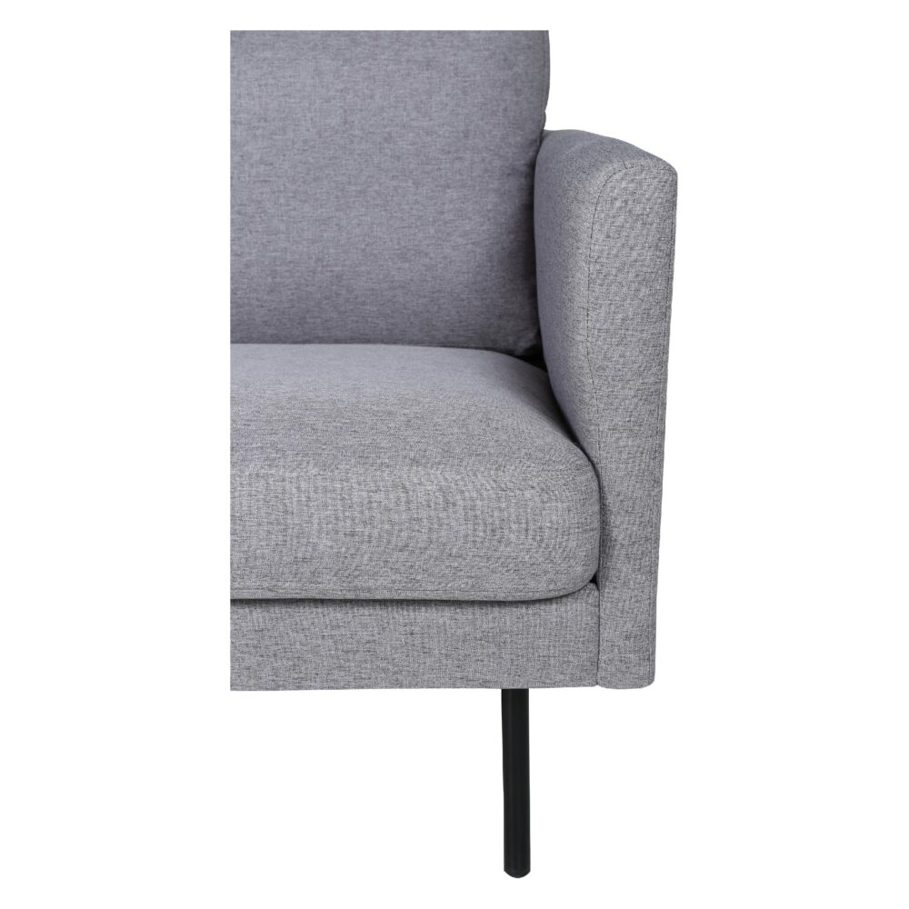 Scandinavische 3-zitsbank grijze stof afbeelding 7