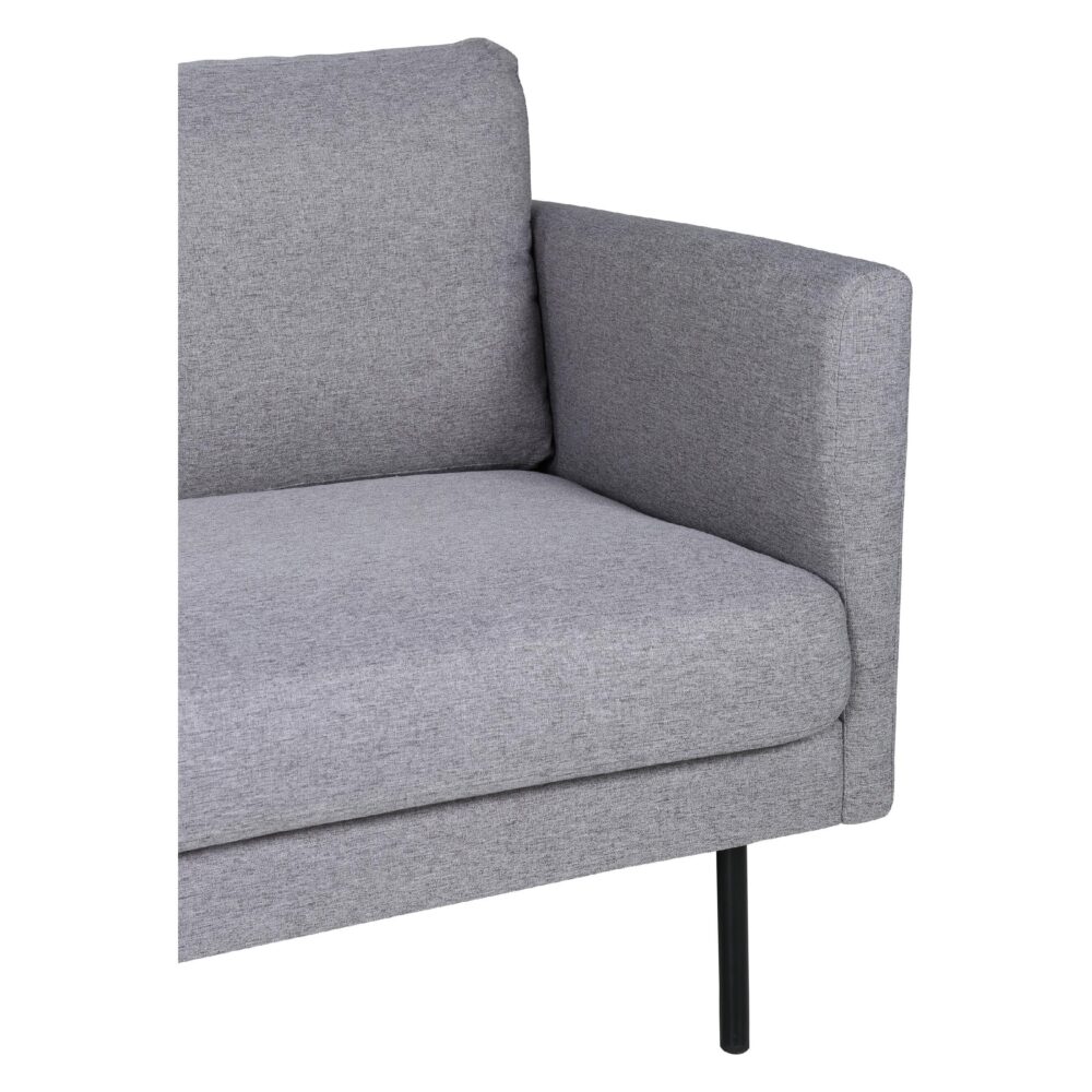 Scandinavische 3-zitsbank grijze stof afbeelding 8