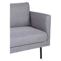 Scandinavische 3-zitsbank grijze stof afbeelding 8