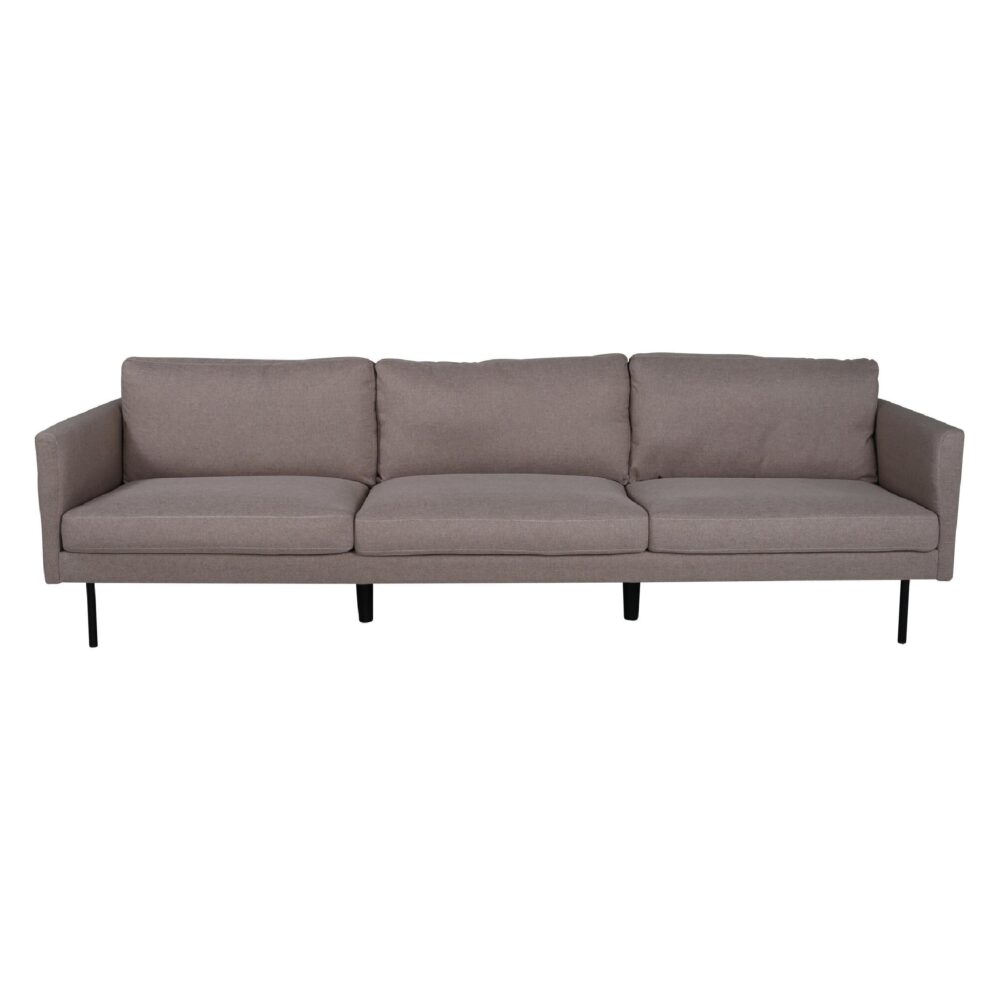 Scandinavische 3-zitsbank zwartbruin afbeelding 1