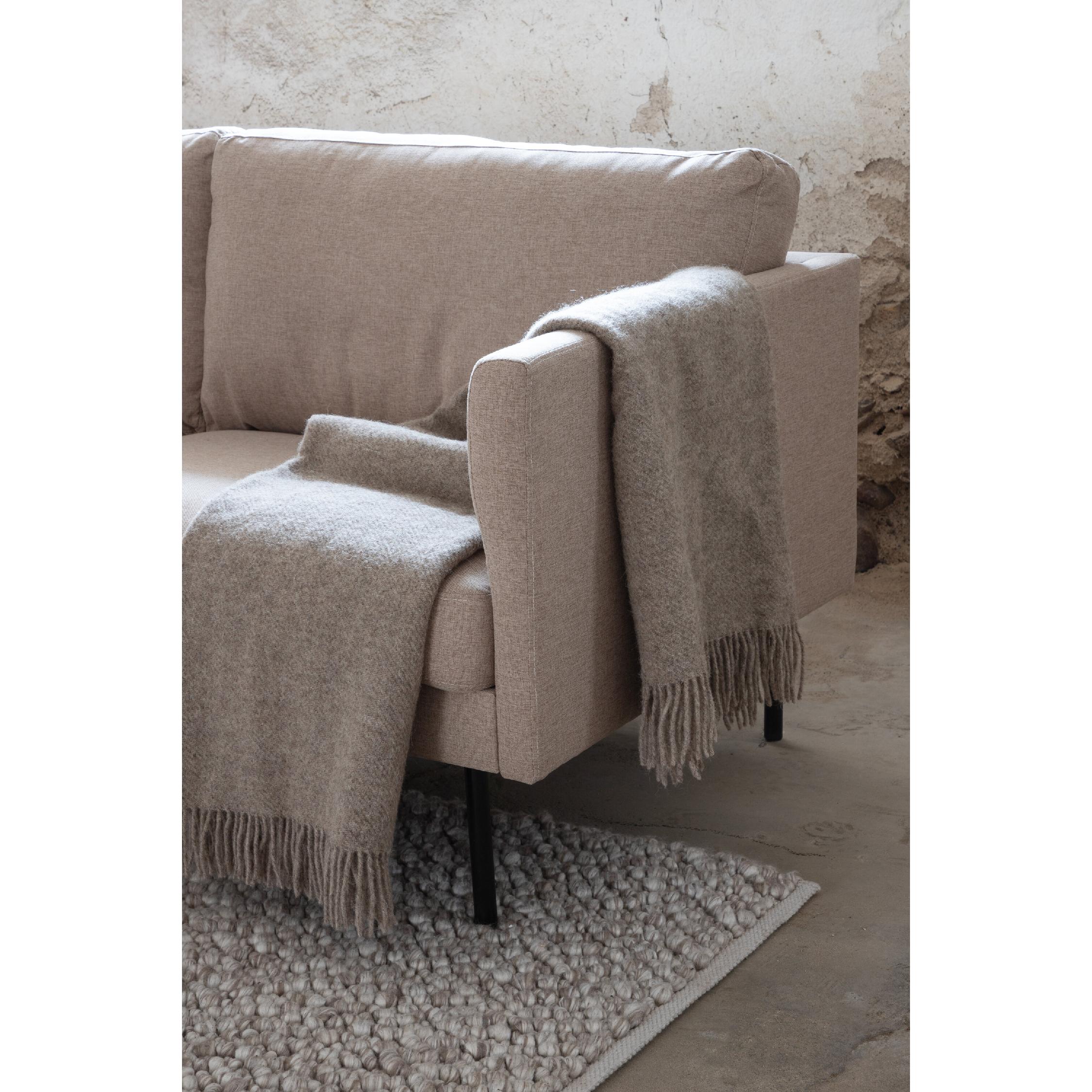 Scandinavische 3-zitsbank zwartbruin afbeelding 7