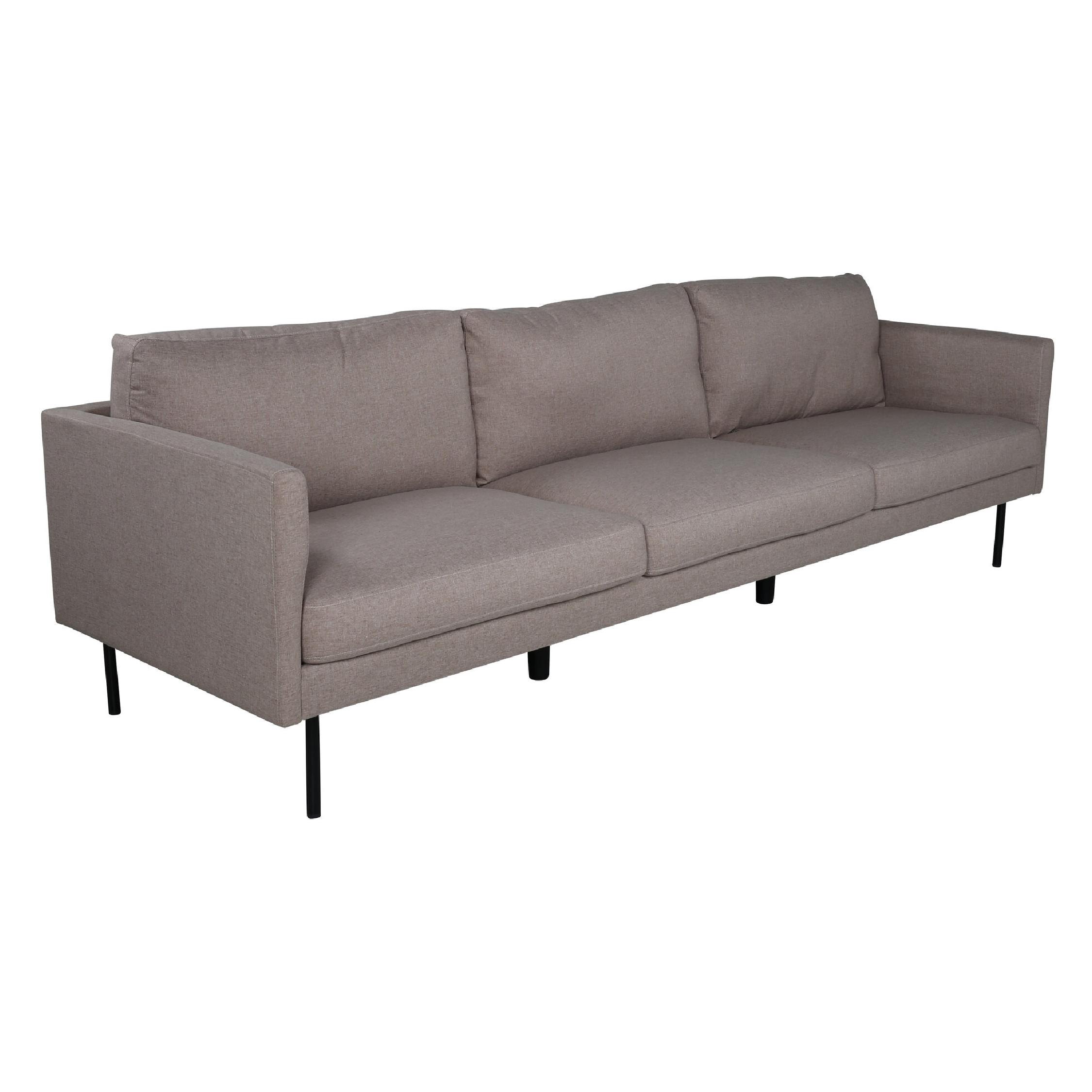 Scandinavische 3-zitsbank zwartbruin afbeelding 2