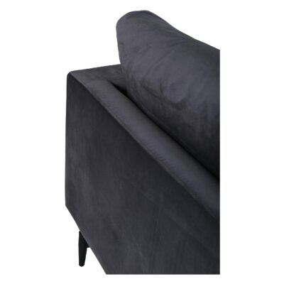 Scandinavische fluwelen bank donkergrijs afbeelding 4