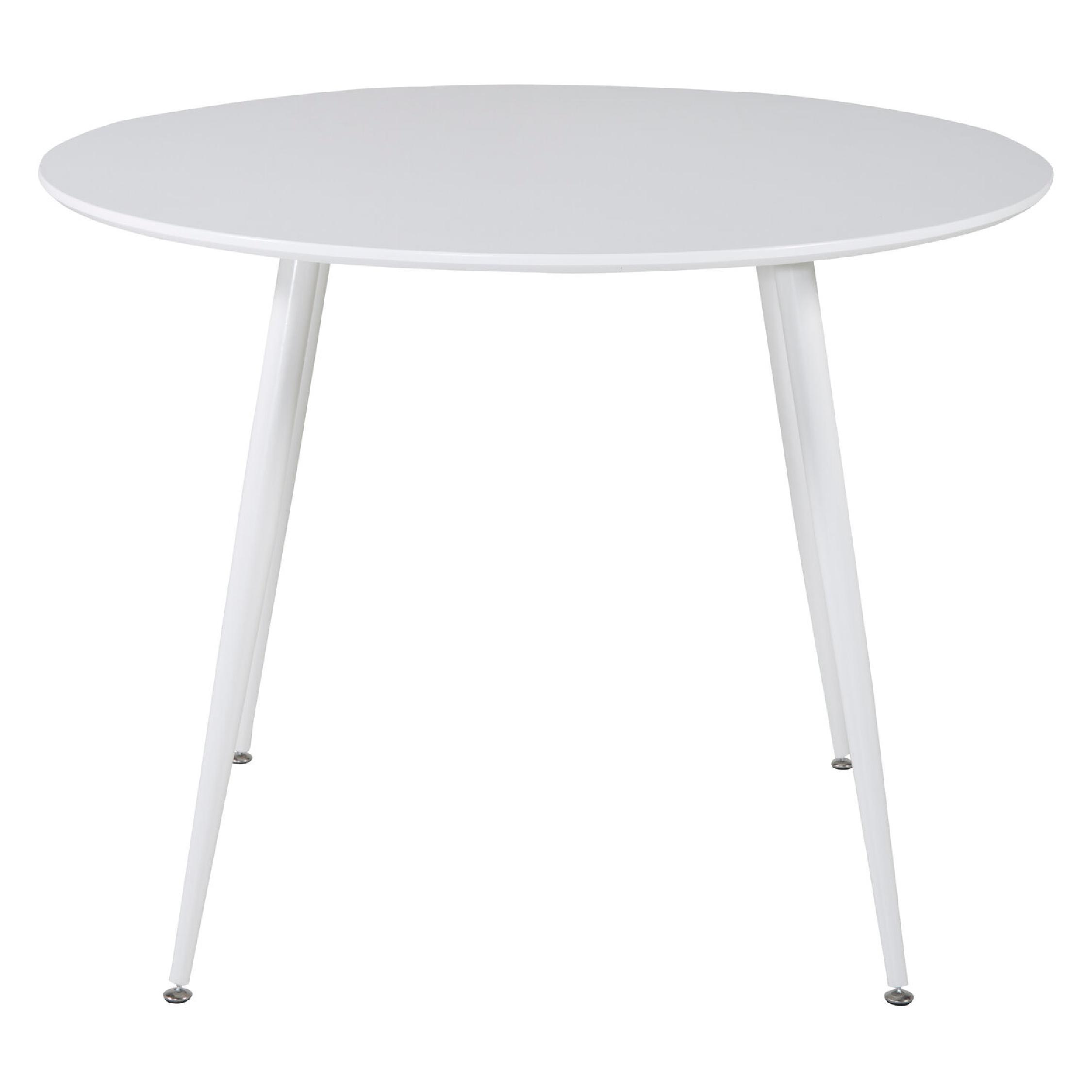 Ronde witte eettafel 100 cm afbeelding 1