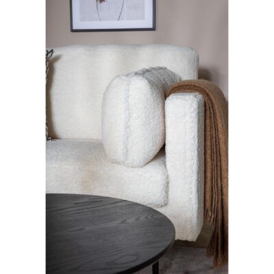 3-zitsbank witte teddy stof afbeelding 7