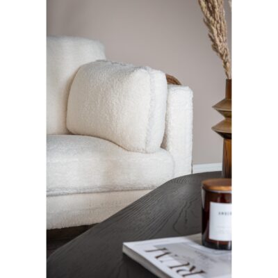 3-zitsbank witte teddy stof afbeelding 8