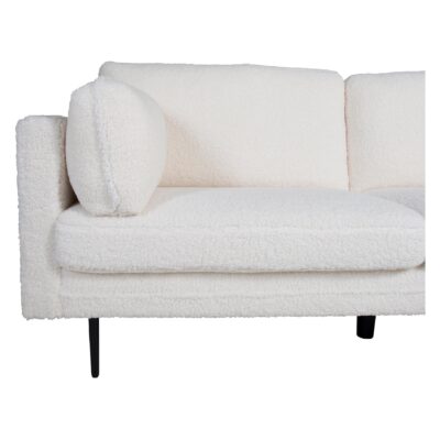 3-zitsbank witte teddy stof afbeelding 4