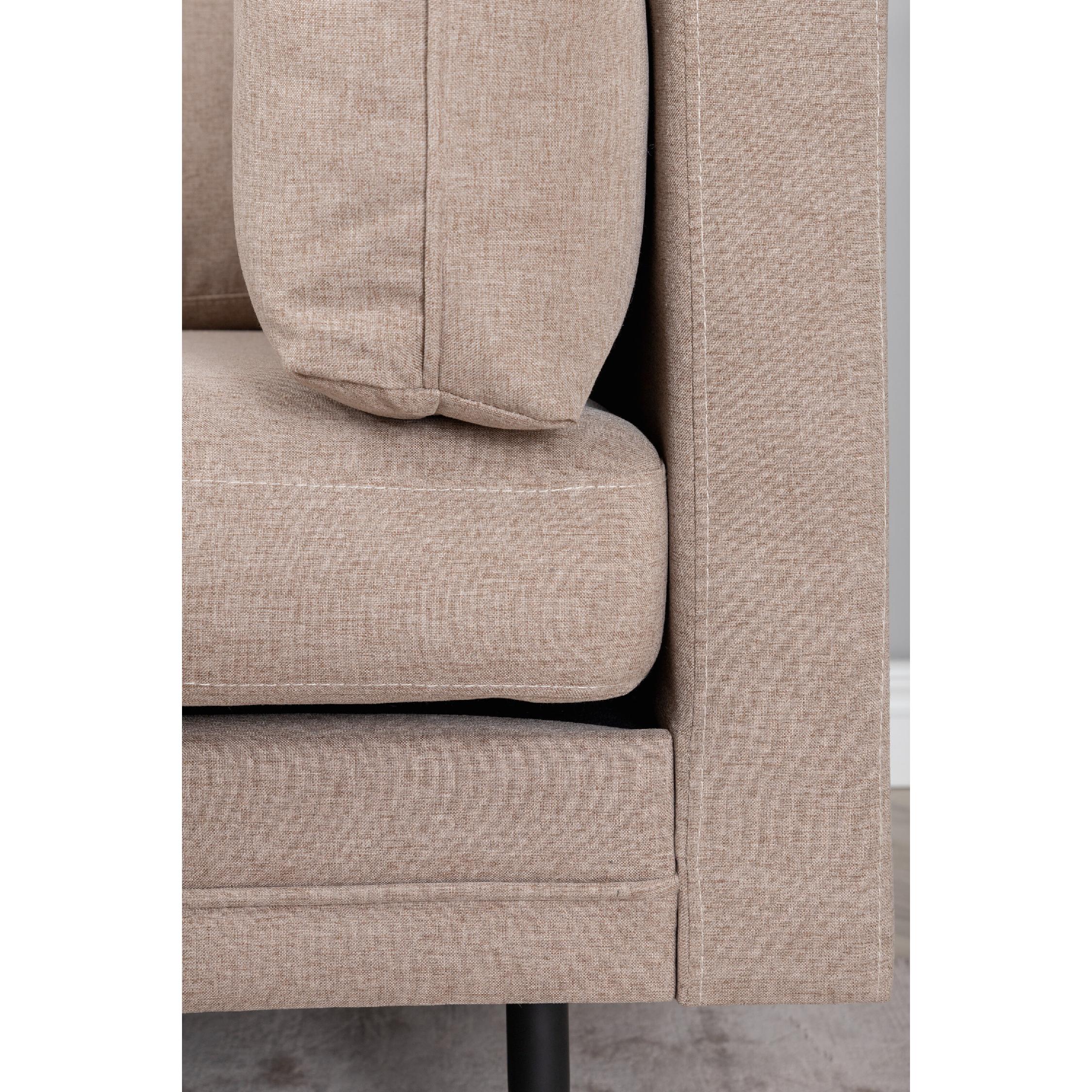 Rochester Sofa Zwart Bruin Stof afbeelding 12